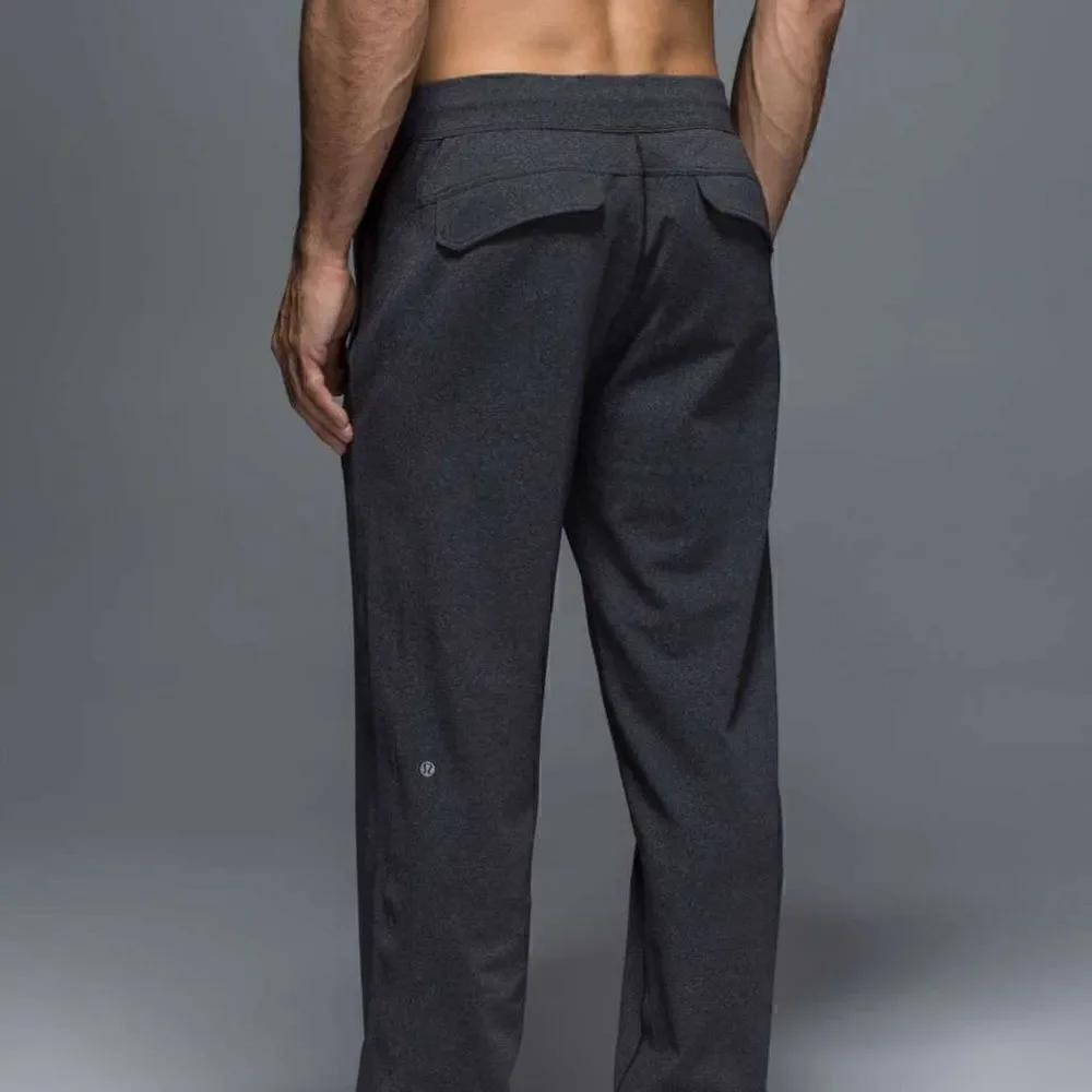 Lululemon Kung Fu Pants Heathered Black Tall 35
